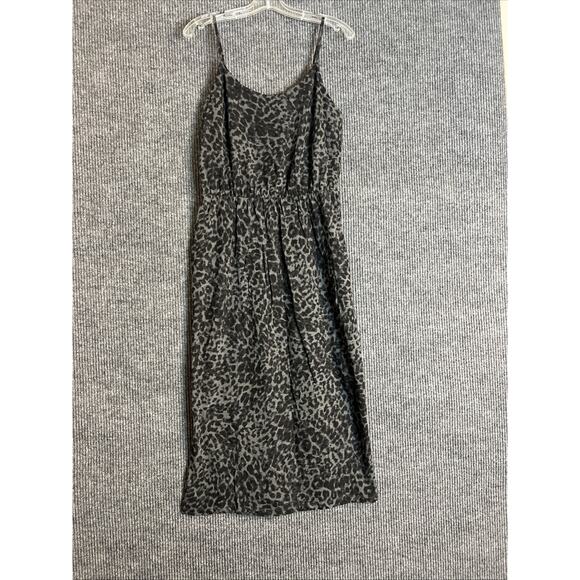 Old Navy Womens Animal Print Midi Dress Size Medium Sleeveless Elastic Waist - Picture 1 of 9
